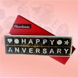 Dazzling Happy Anniversary SMS Chocolates for the Beloved