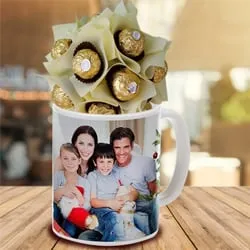 Exquisite Personalized Coffee Mug with Ferrero Rocher
