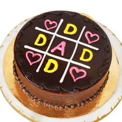 Dads Delight   An Eggless Tic Tac Toe Cake