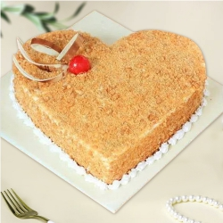 Order Butter-Scotch Cake in Heart Shape 