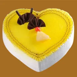 Deliver Pineapple Cake in Heart-Shape 