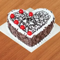 Deliver Heart Shape Black Forest Cake