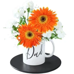 Special Dad Printed Mug with Flowers