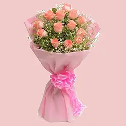Online Deliver Pink Roses Bouquet 