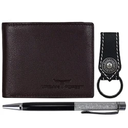 Impressive Urban Forest Gents Wallet with Keyring N Pen Combo