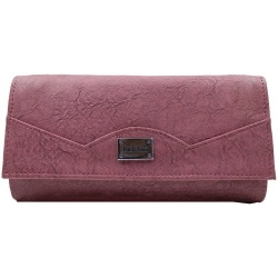 Classy Ladies Clutch Bag with Flap Closure Tapered Sides