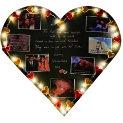 Wonderfully Lit Up Heart of Personalized Photos n Messages