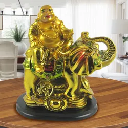 Buy Laughing Buddha Sitting on Elephant