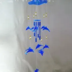 Really Cool Wind Chime with Blue Coloured Dolphins