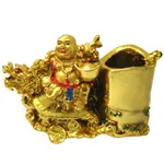 Dragon Boat Laughing Buddha Pen Stand