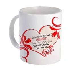 Graceful White Coffee Mug with a Personalized Message