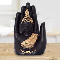 Pious Golden Handcrafted Palm Buddha