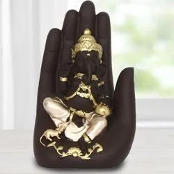 Spectacular Handcrafted Palm Ganesha Showpiece