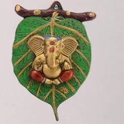 Exclusive Lord Ganesha on Leaf for Wall Decor