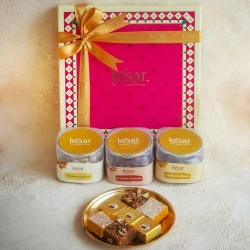 Delightful Treat Box of Assorted Nuts N Sweets from Kesar